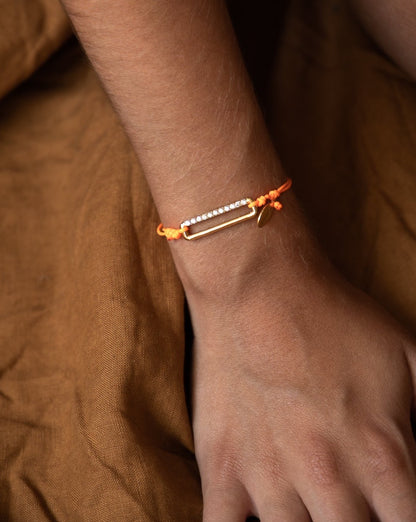 Chiara fluorescent orange bracelet